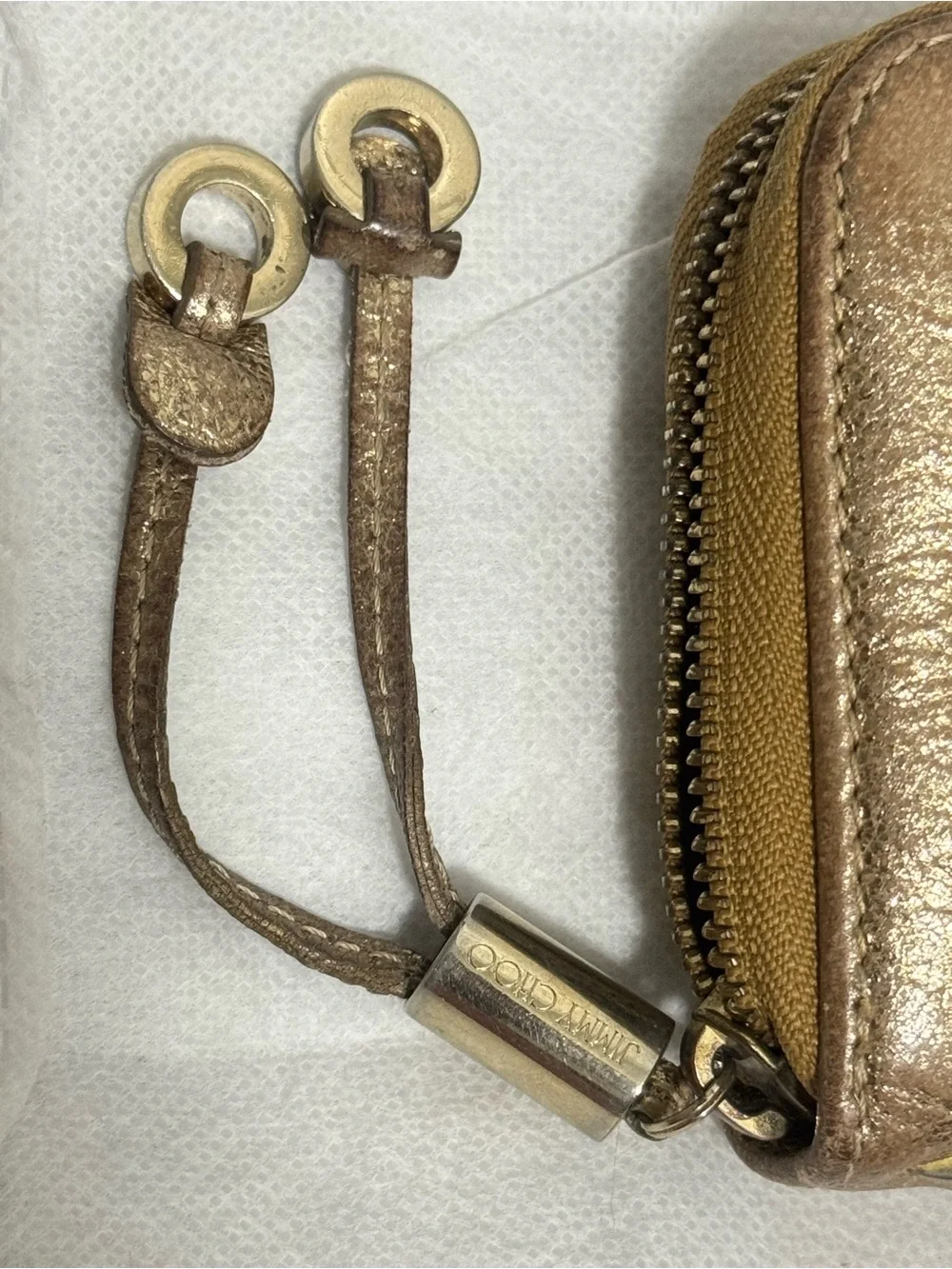 Jimmy Choo Metallic Filipa Star-Stud Zip Wallet